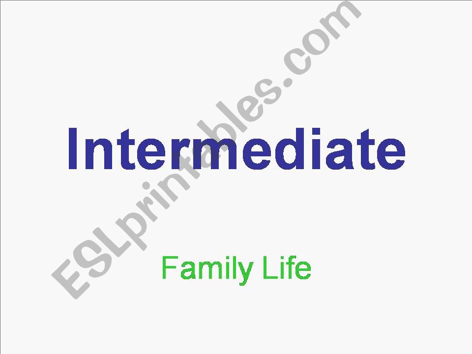 CONVERSATION FAMILY powerpoint