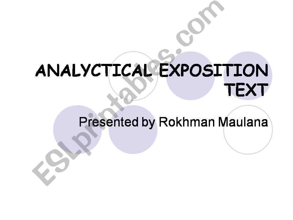 Analyctical Exposition powerpoint