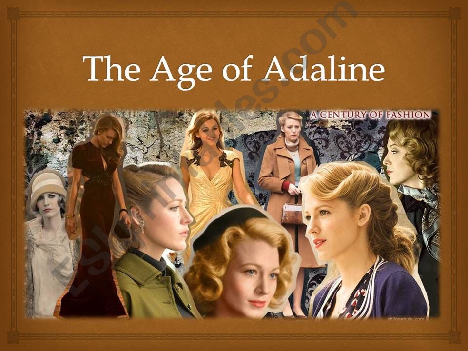 Movie Activity: The Age of Adaline - A Century of Fashion