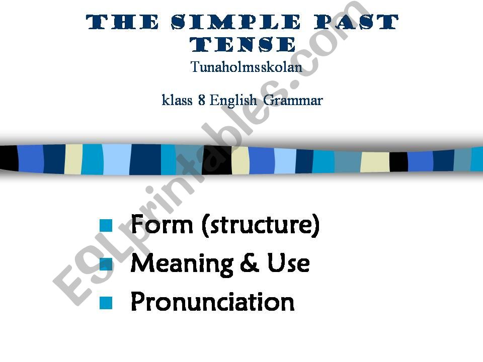 English Past Tenses powerpoint