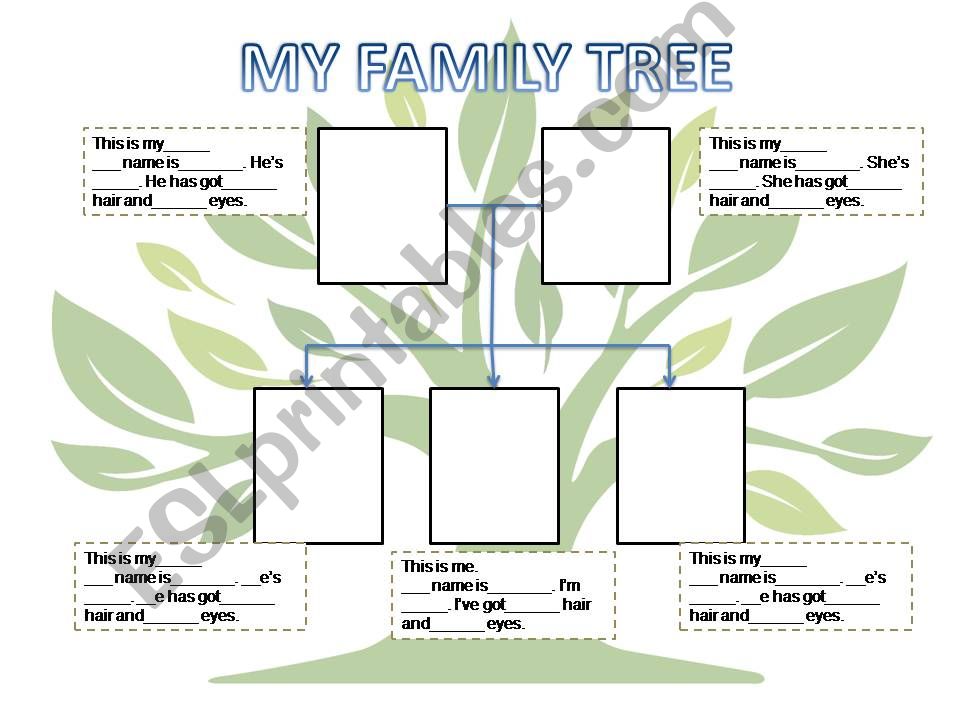 SIMPLE TEMPLATE FAMILY TREE powerpoint