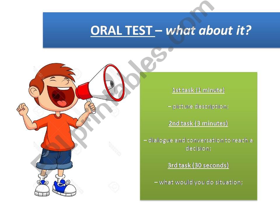 Oral test powerpoint