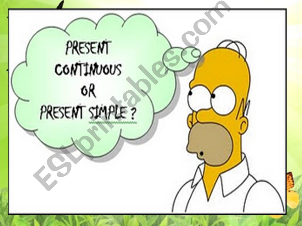 Presentation on present simple and present continuous