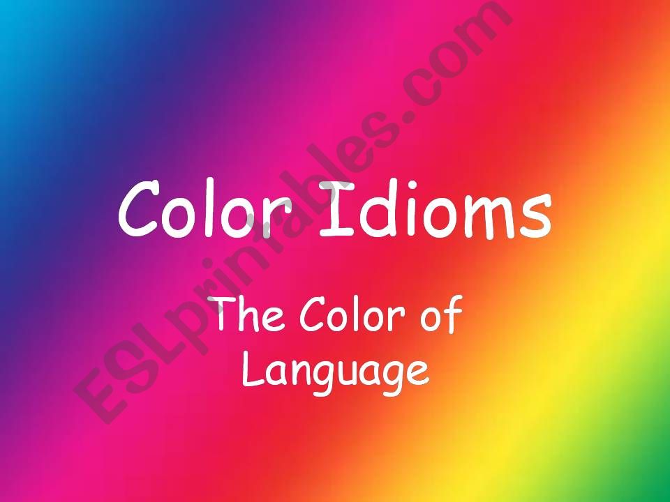 Color Idioms powerpoint
