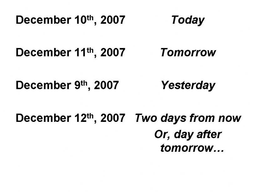 Dates and Times powerpoint