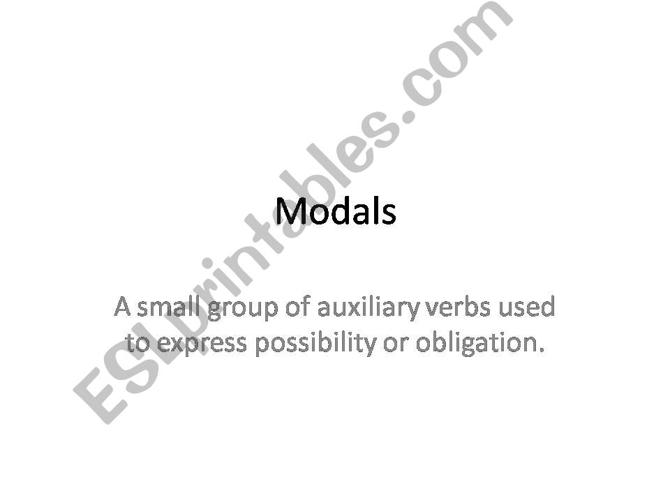 Modal verbs powerpoint