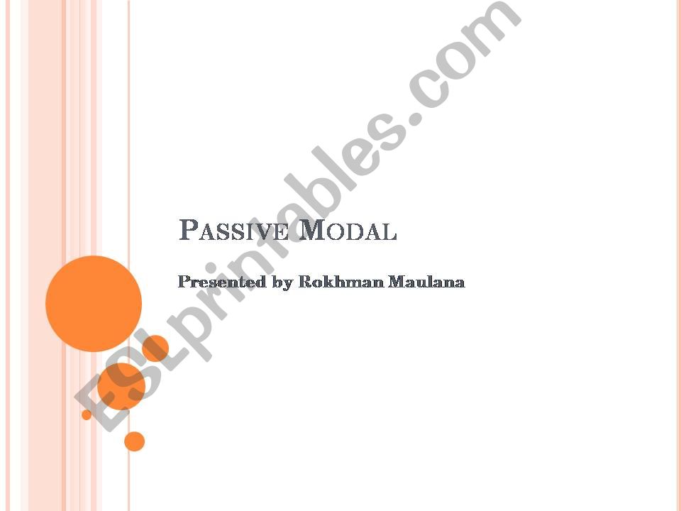 Passive modal powerpoint