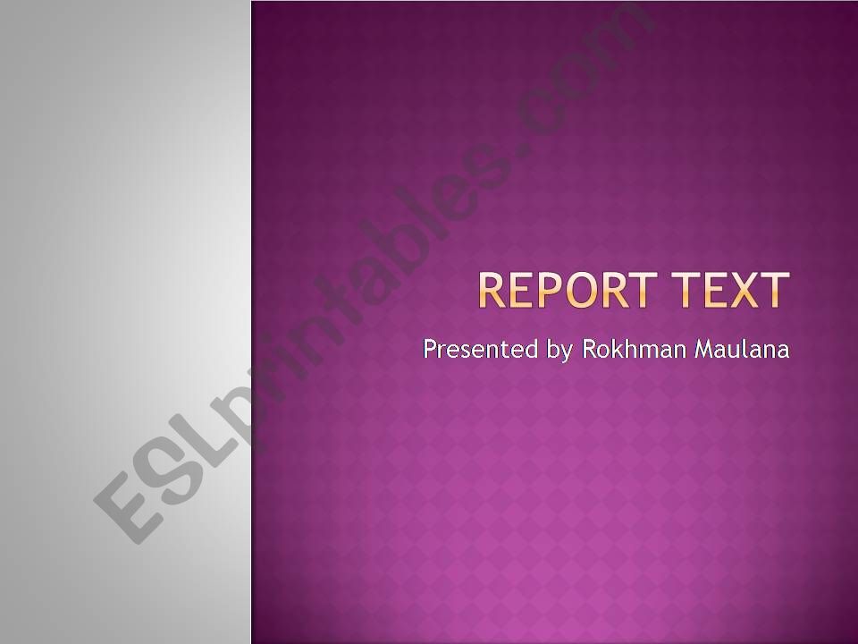 report text powerpoint