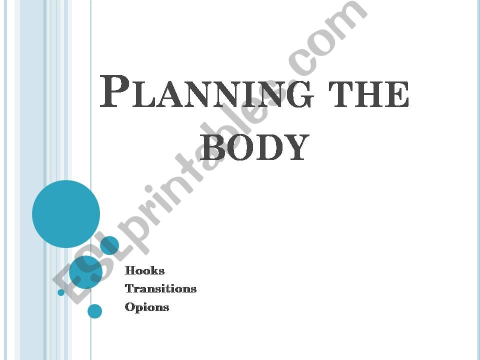 Writing / Planning A Body (Essay/IELTS Writing)