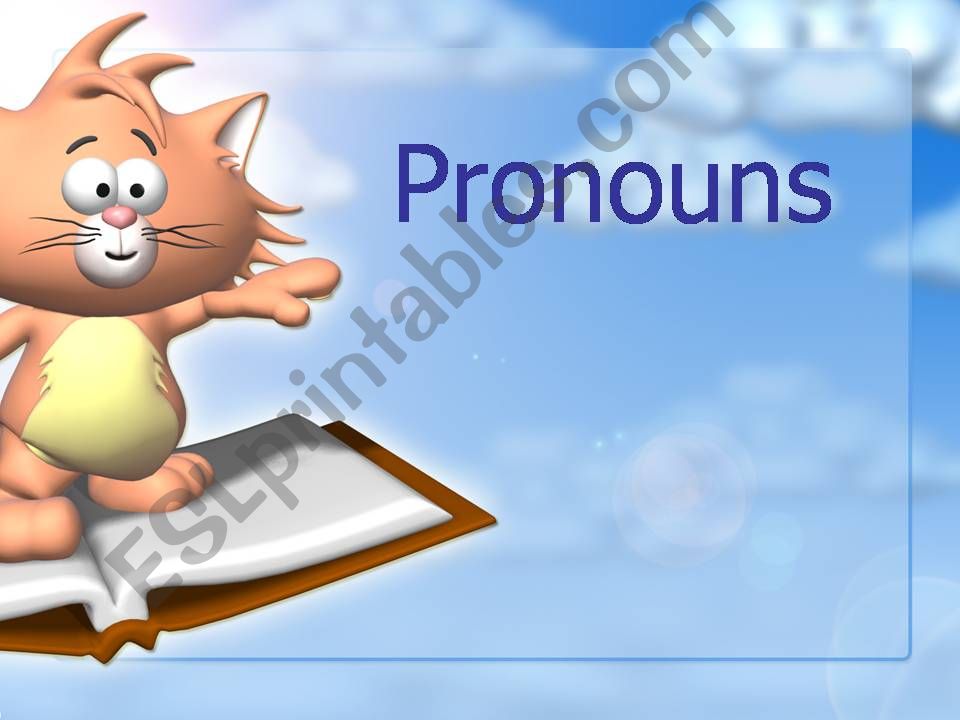 Pronouns - Personal, reflexive etc
