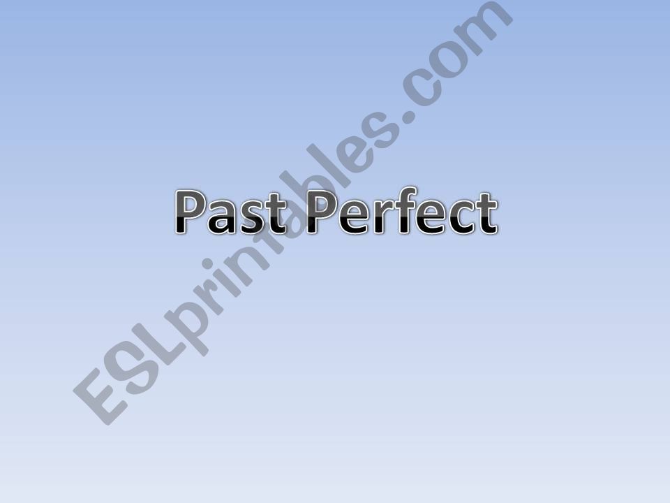 Past Perfect powerpoint