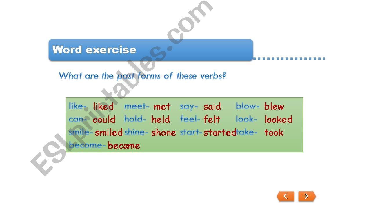 word exercise powerpoint