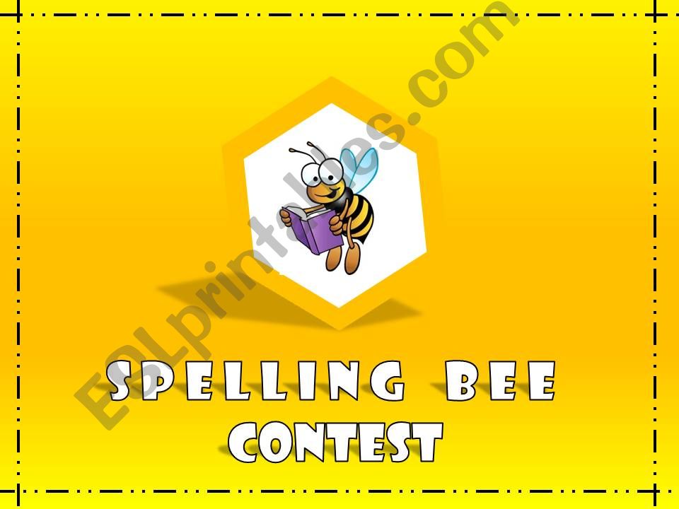 Spelling Bee Contest powerpoint