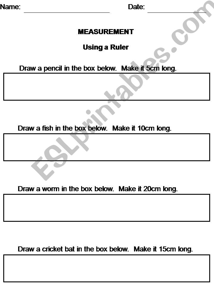 Measurement worksheets powerpoint