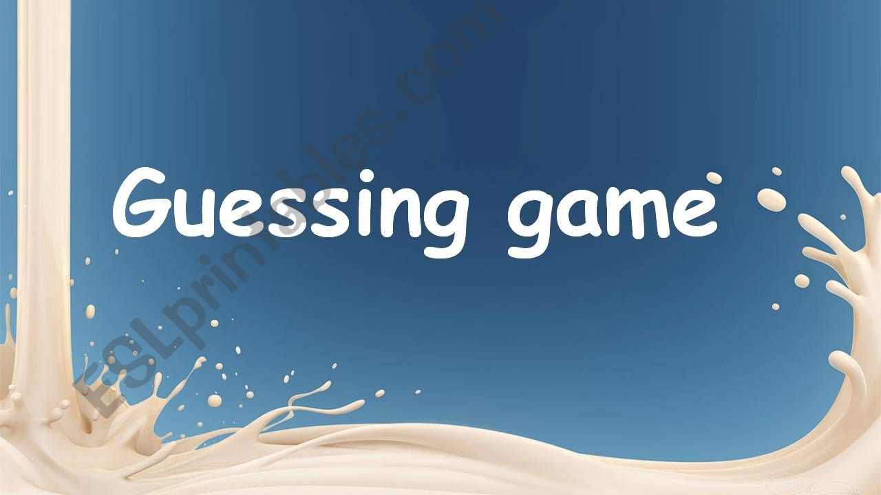 Drinks- guessing game powerpoint
