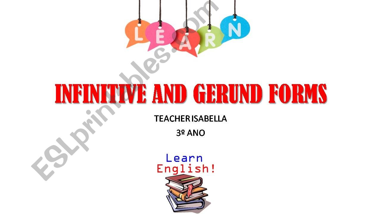 INFINITIVE AND GERUND FORMS powerpoint