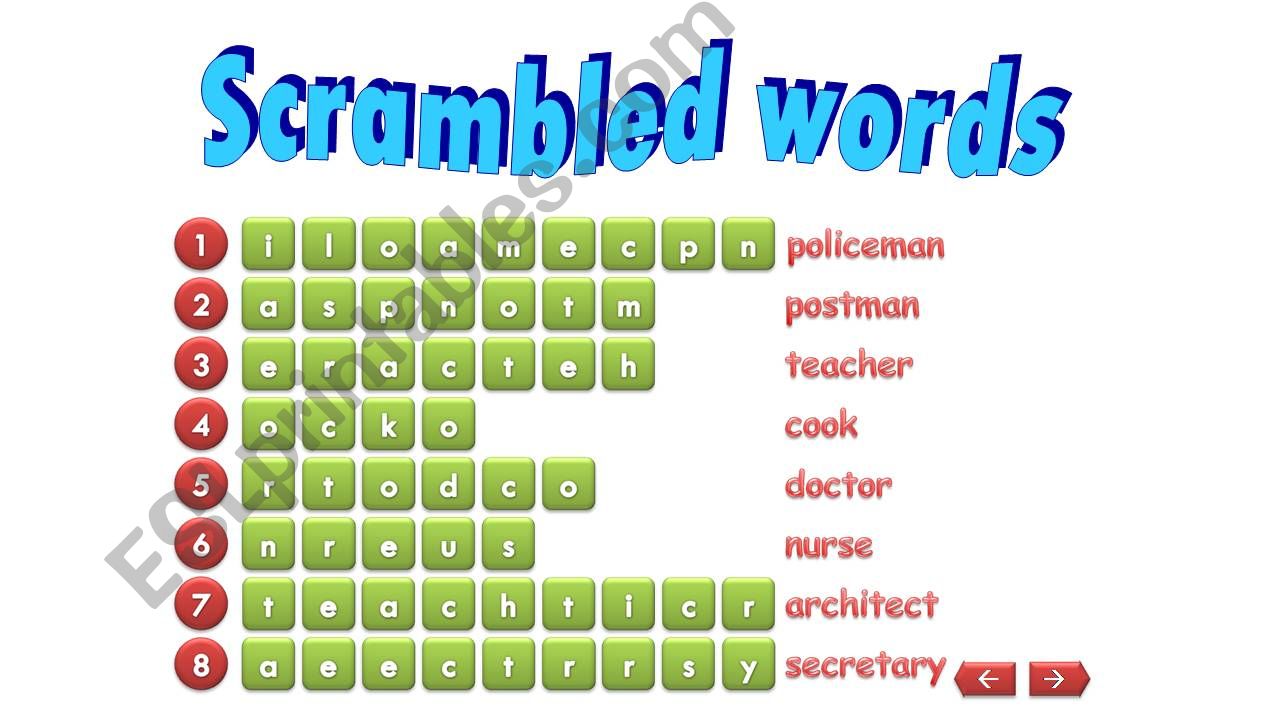 word game powerpoint