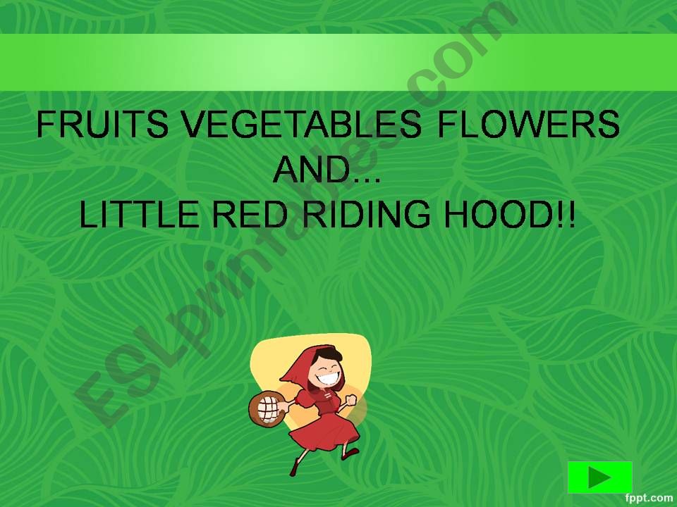 fruits vegetables flowers powerpoint
