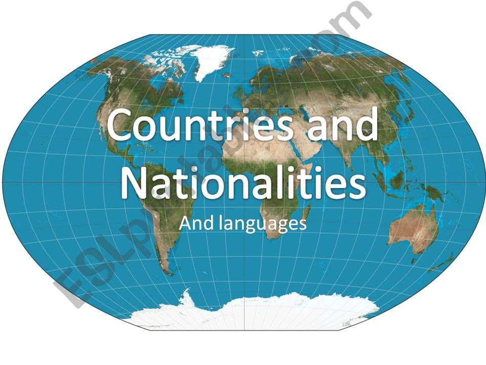 Countries, nationalities and languages