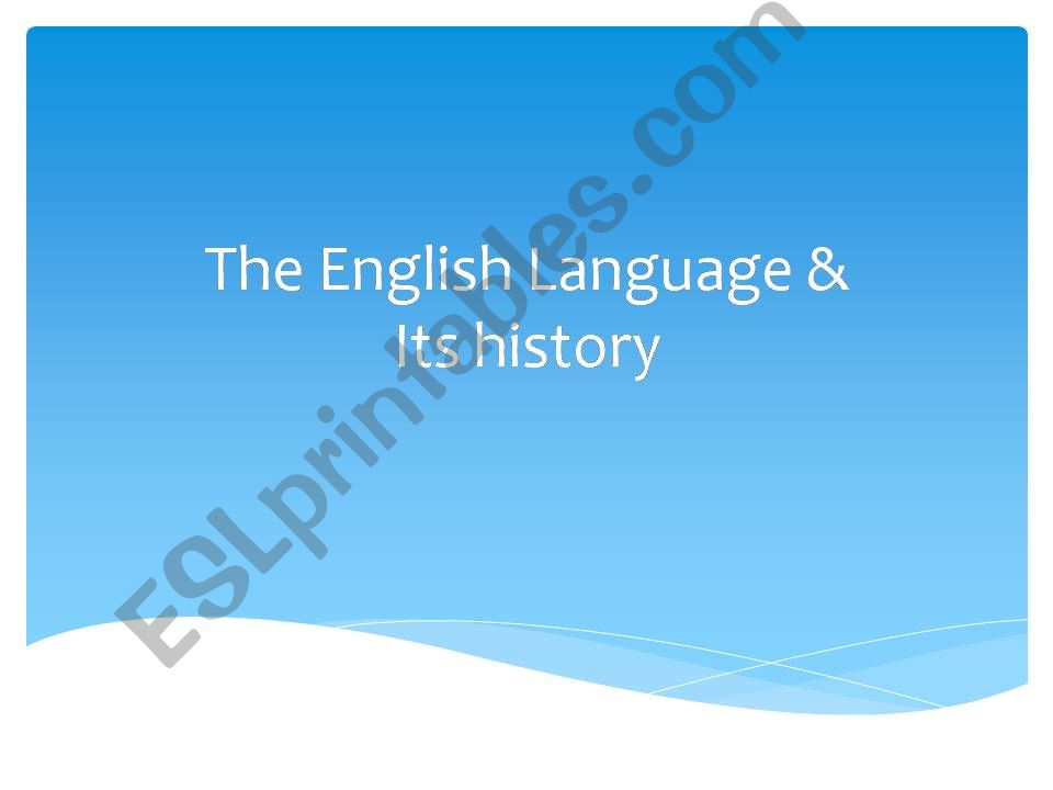 The English Language powerpoint