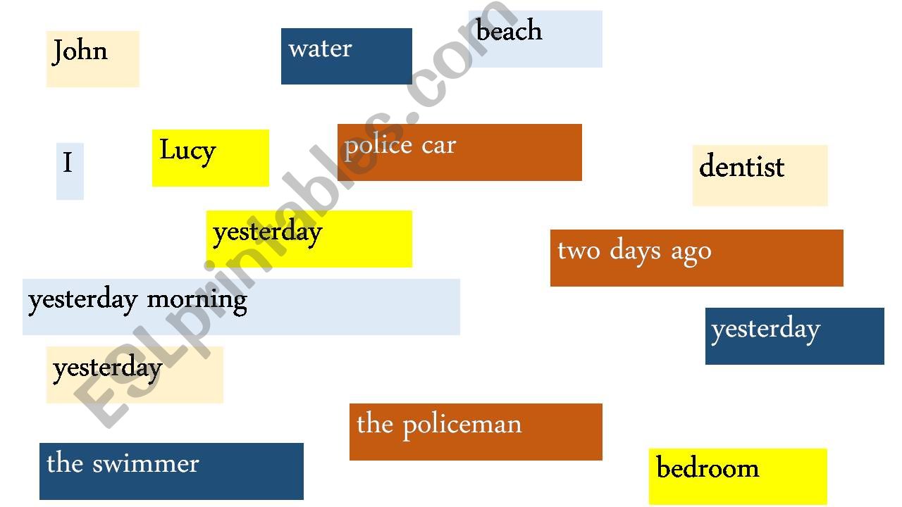 past tense (sentence building)