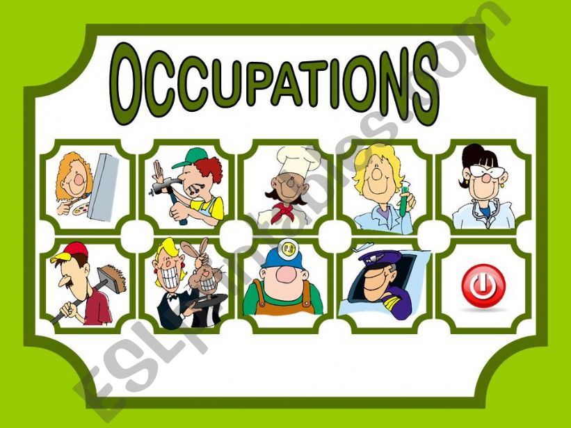 OCCUPATIONS GAME - SPELLING powerpoint