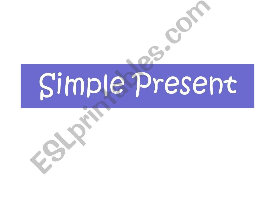 Simple Present powerpoint