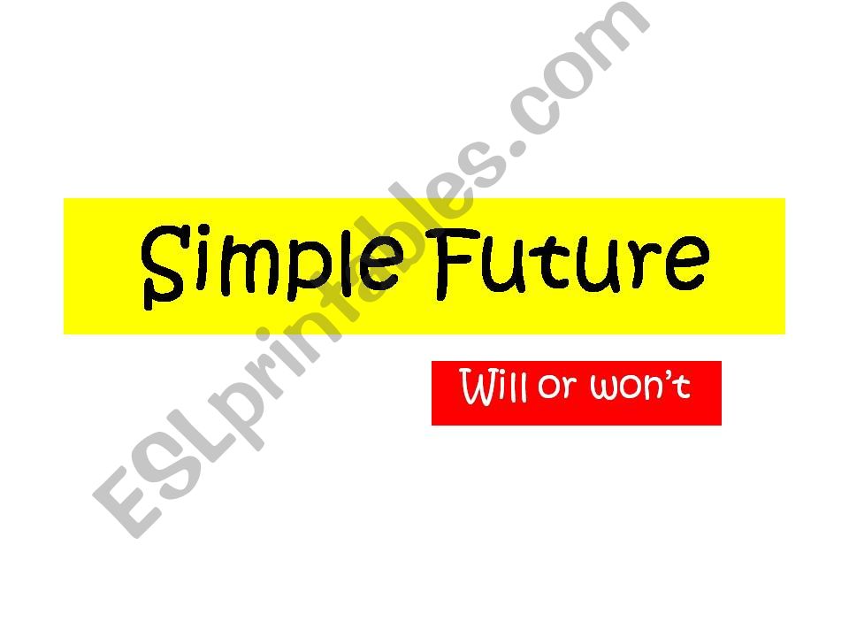 Simple Future powerpoint