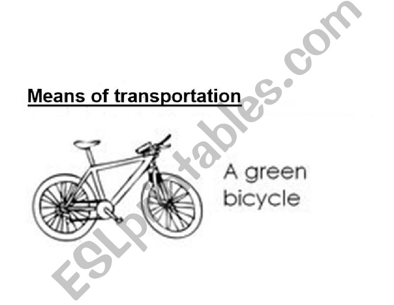 Means of transport powerpoint