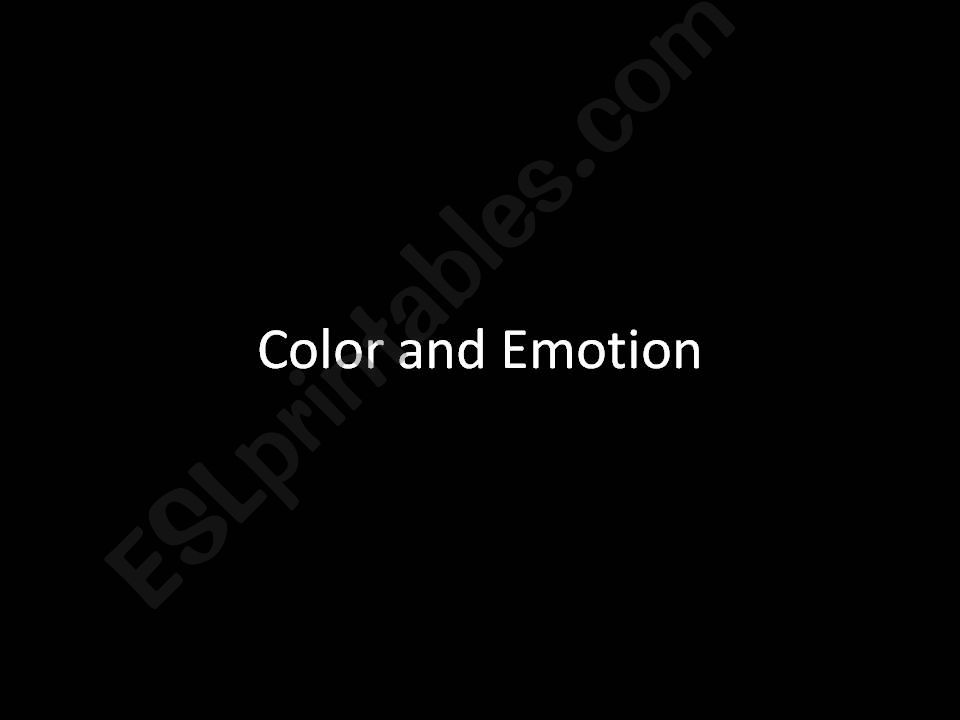 Color & Emotion powerpoint