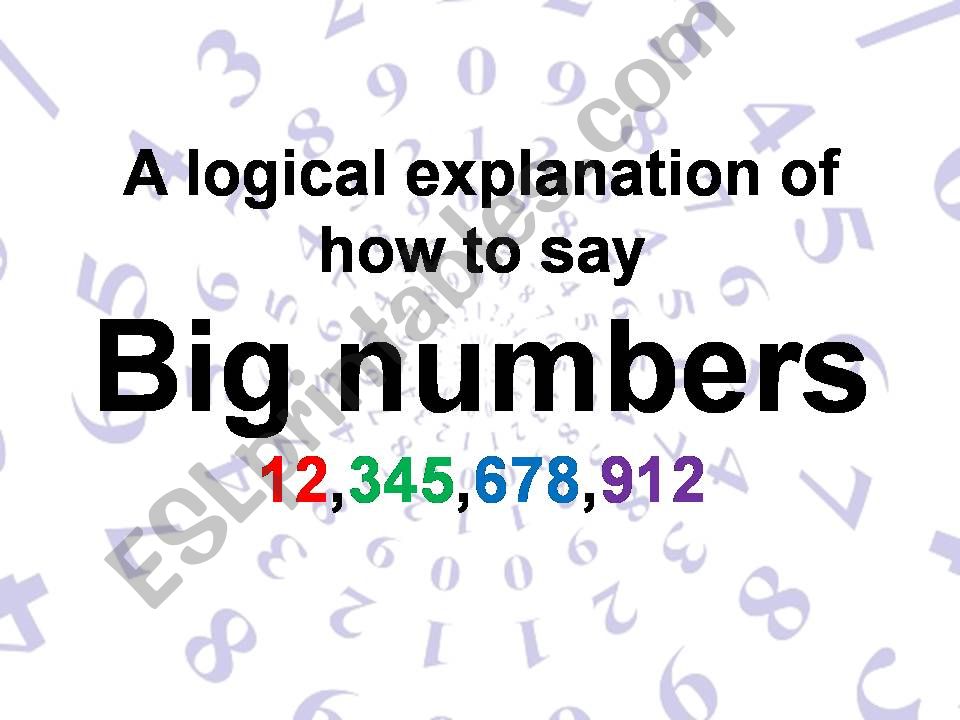 How to say big numbers powerpoint