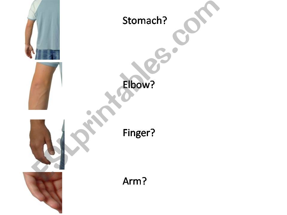 at the chemist´s + parts of the body