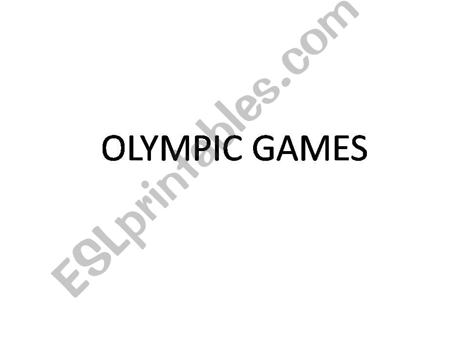 Ancient Olympic Games  powerpoint