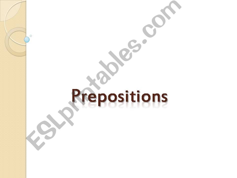 Prepositions powerpoint
