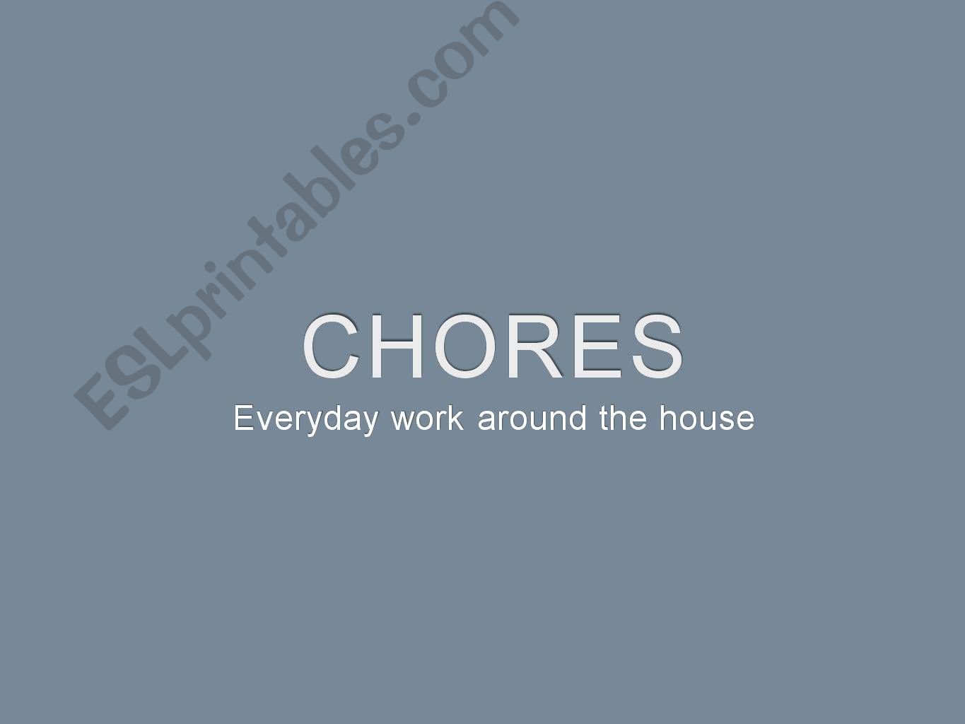 Chores powerpoint