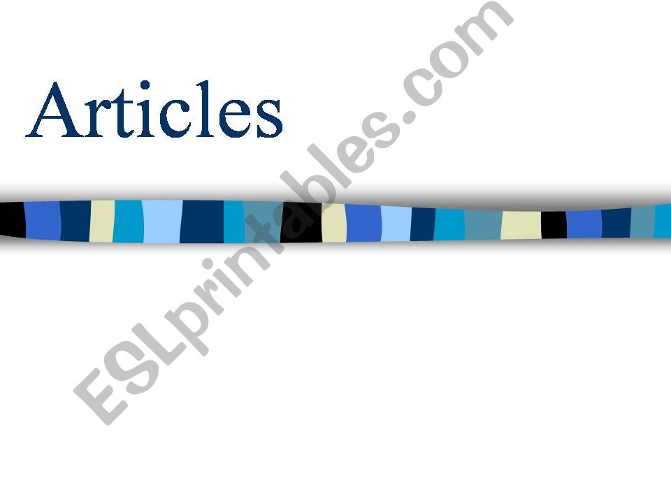 Articles powerpoint