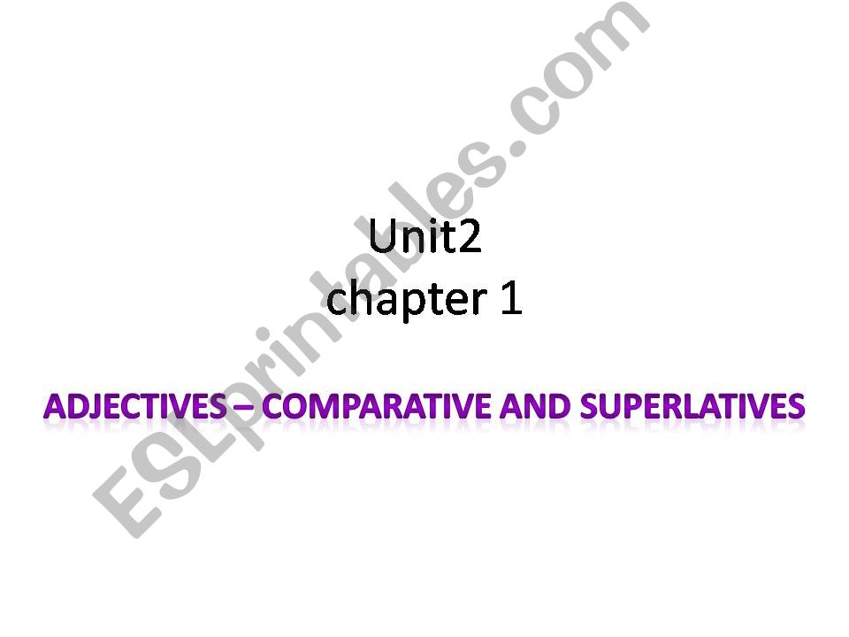 Comparative and superlative expalnation
