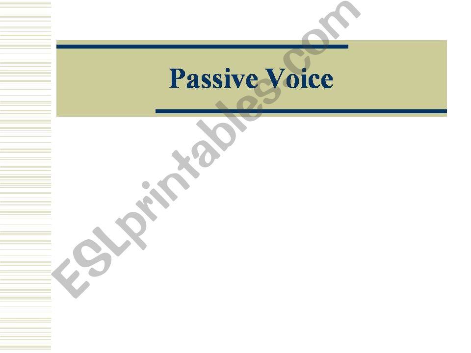 passive voice powerpoint