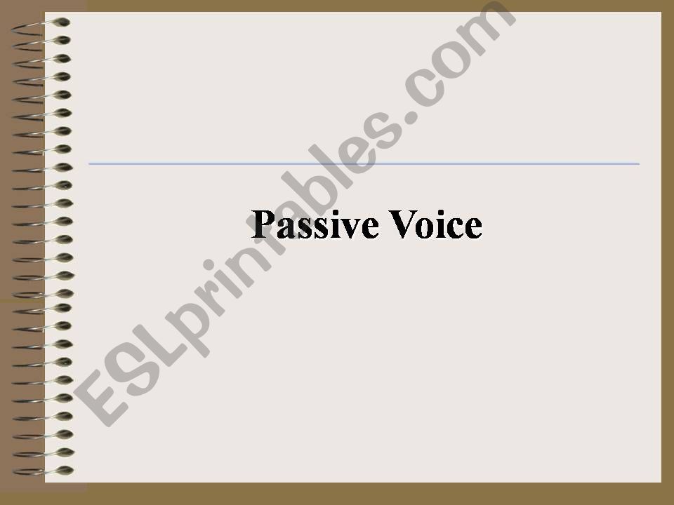 passive voice for higher education