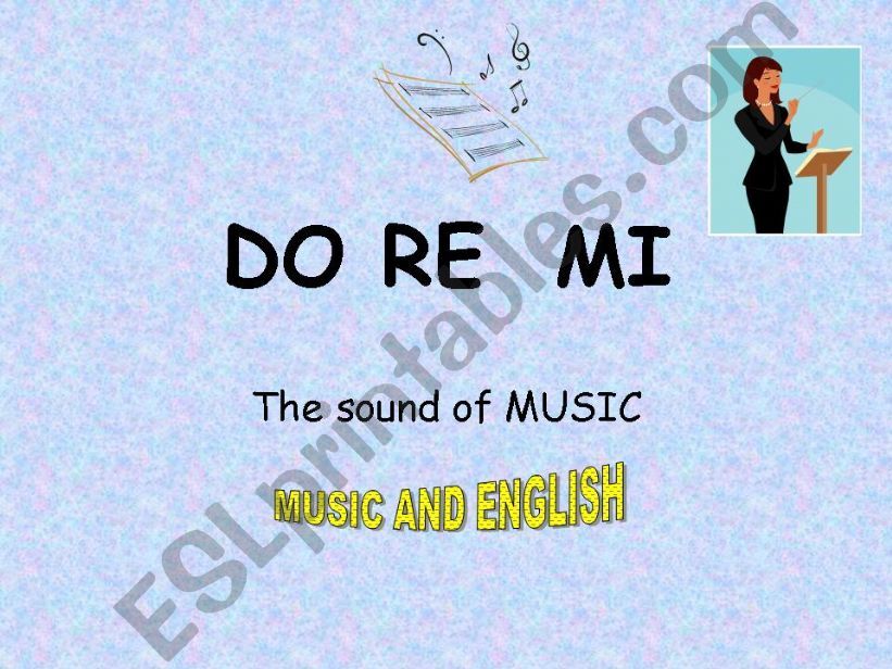 DO RE MI  THE SOUND OF MUSIC powerpoint