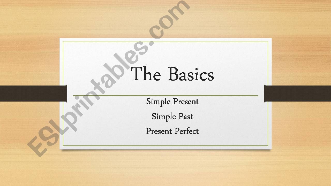 Review of Simple Present & Simple Past - Intro to Present Perfect