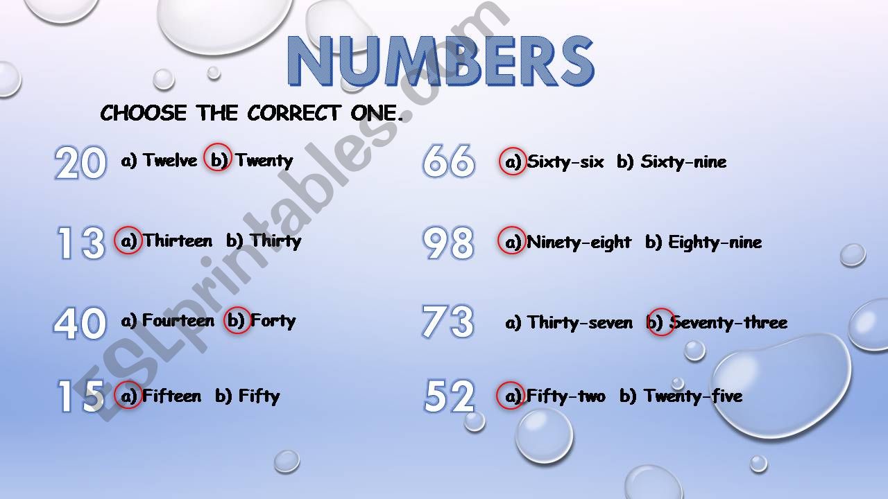 numbers for kids powerpoint