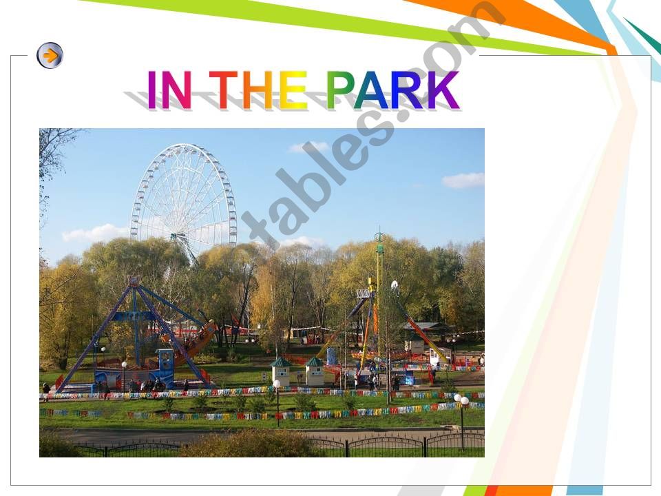 in the park vocabulary powerpoint