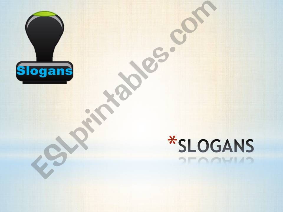 Slogans -Advertisement powerpoint