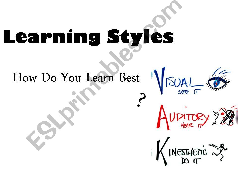 Study skills- learning styles powerpoint
