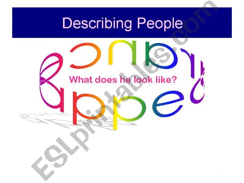 describing people powerpoint