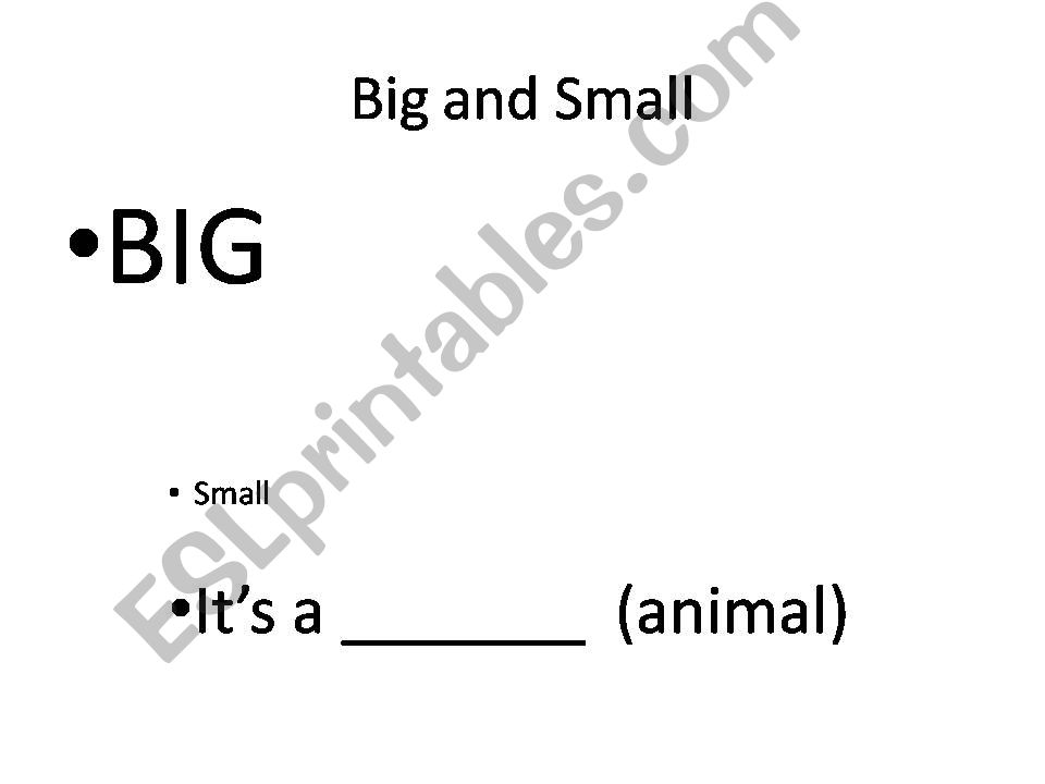 Big and Smal powerpoint