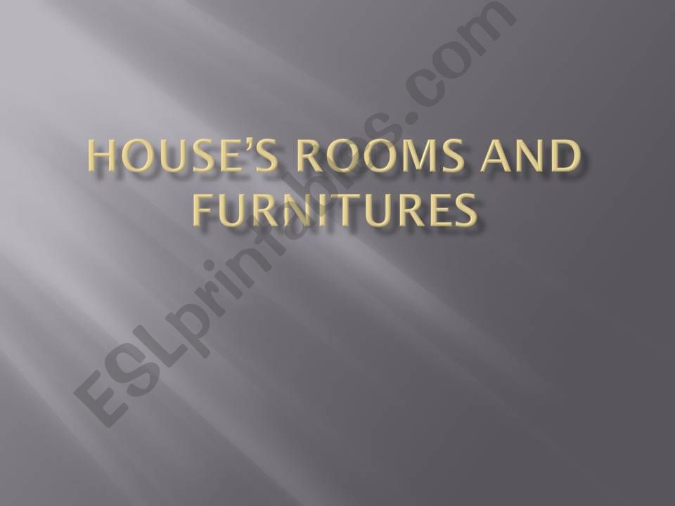 Houses room and furniture1 powerpoint
