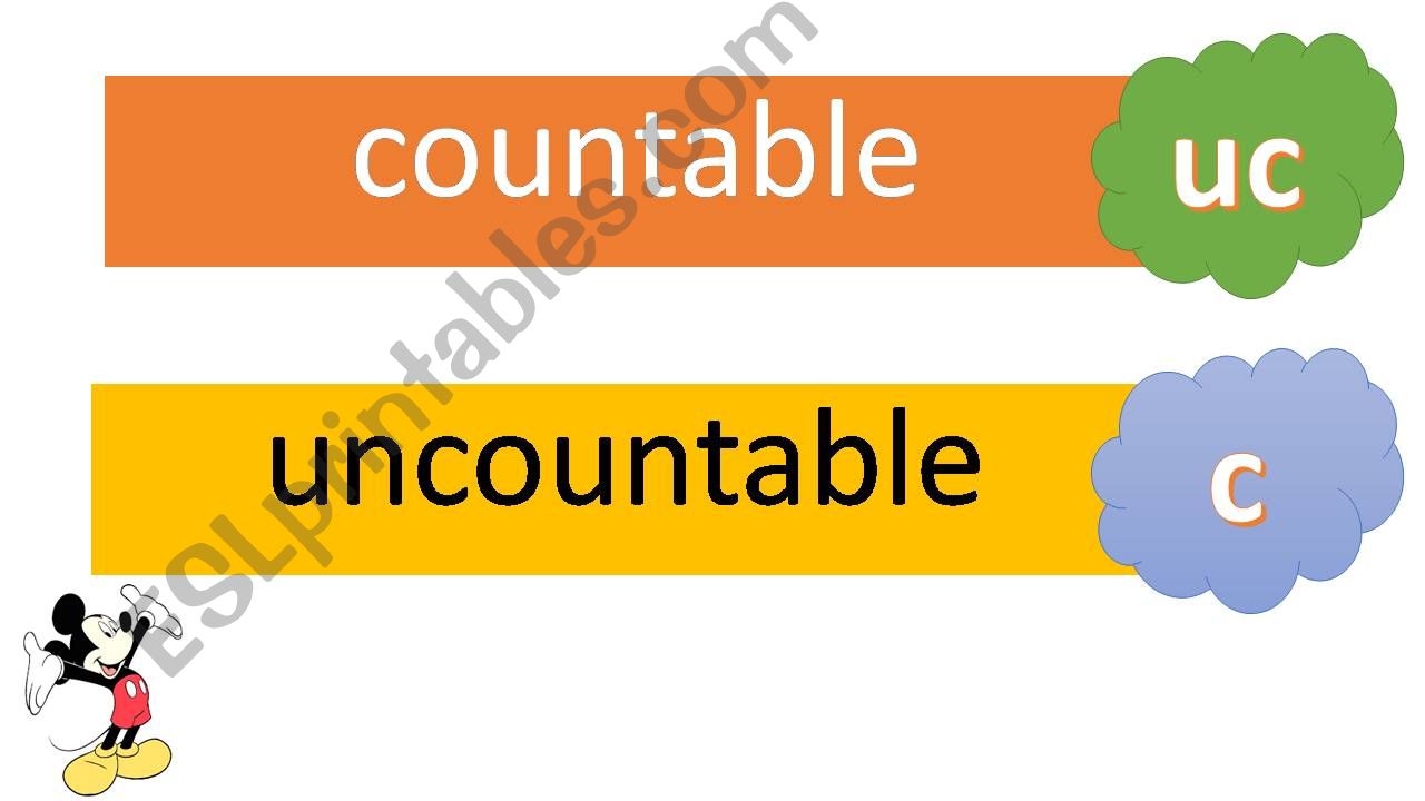 countable and uncountable powerpoint