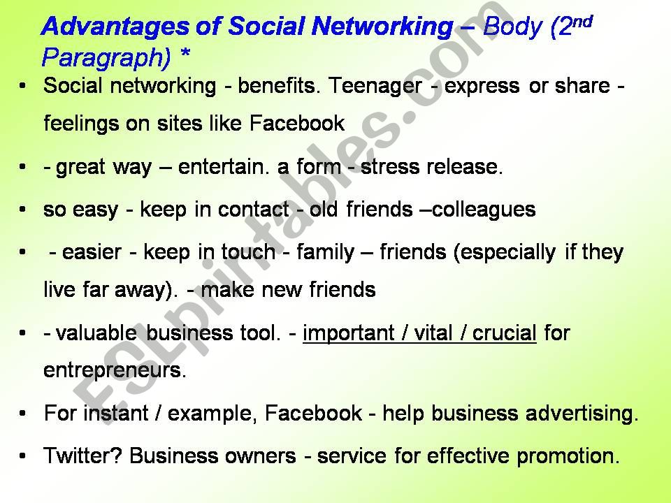 essay social networking advantages disadvantages